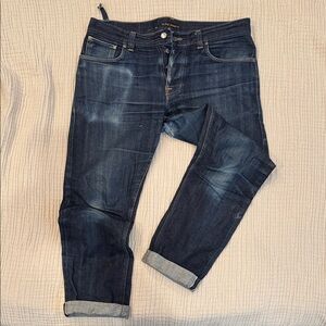 Nudie Jeans Dark Blue Slim Fit Denim
